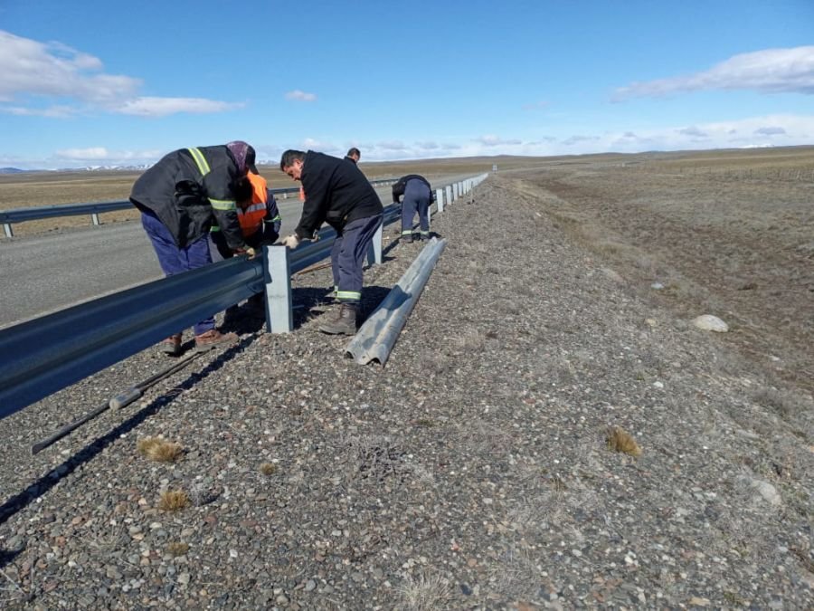 Vialidad Provincial realiza tareas de mantenimiento de la Ruta Nacional Nº 40