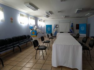 Continúan las tareas de sanitización en edificios públicos