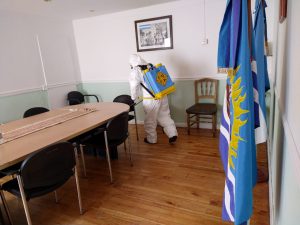 Continúan las tareas de sanitización en edificios públicos