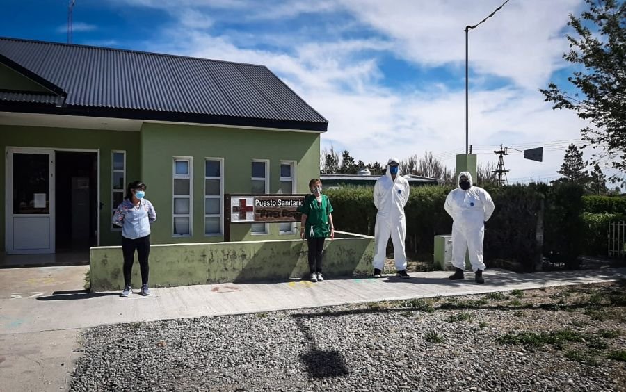 Sanitizaron edificios públicos de Jaramillo y Fitz Roy