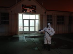 Vialidad Provincial concretó tareas de sanitización en edificios públicos de Puerto Deseado