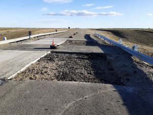 Continúan las labores en la Ruta Nacional Nº 40 en el tramo Perito Moreno – Bajo Caracoles