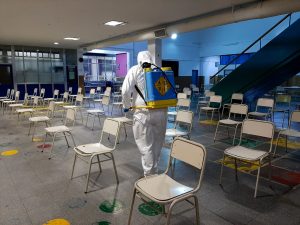 Continúan sanitizando edificios públicos de Zona Norte