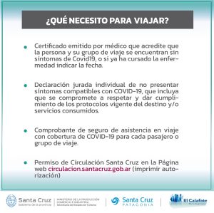 Plan de Reapertura Turística: Del 20 al 30 de noviembre se realiza la prueba piloto entre Río Gallegos y El Calafate