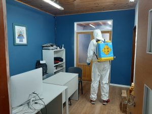 Vialidad Provincial realizó tareas de sanitización en Los Antiguos y Lago Posadas