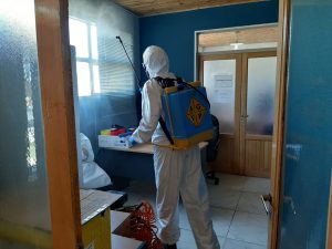 Vialidad Provincial realizó tareas de sanitización en Los Antiguos y Lago Posadas