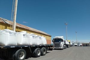 El puerto de Puerto Deseado trabaja en su segundo operativo de exportación de cemento