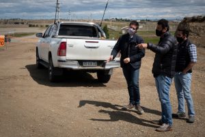 Supervisaron pruebas con el estabilizador en el Barrio San Benito de Río Gallegos