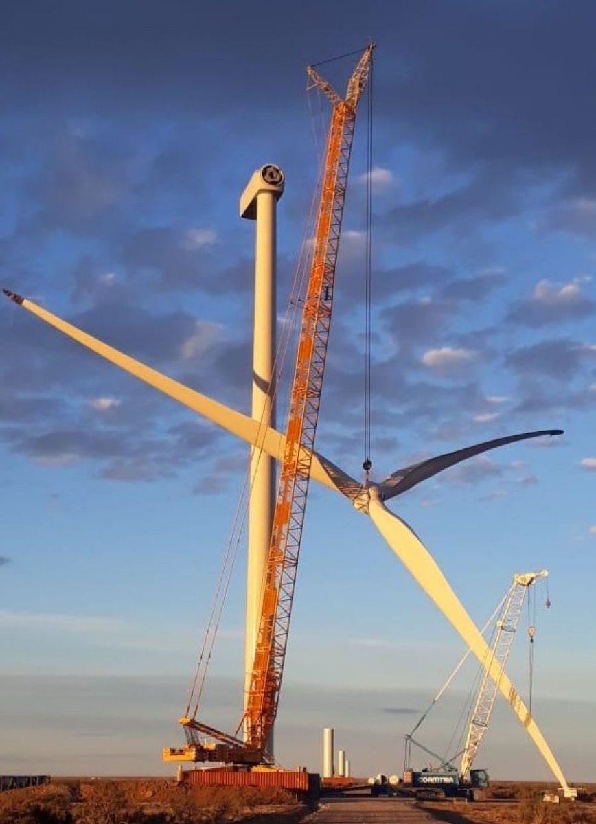 El Parque Eólico Vientos Los Hércules comenzará a generar energía eléctrica en febrero