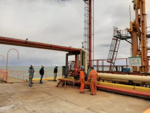 Punta Loyola: avanza la puesta a punto del muelle “Presidente Arturo Illia”