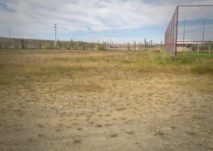 Vialidad Provincial realizó tareas de mantenimiento en la cancha del Club Independiente