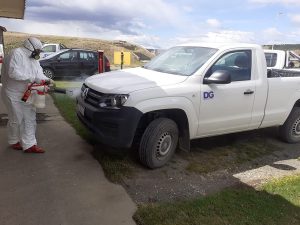 Concretaron tareas de desinfección en oficinas de Distrigas en 28 de Noviembre