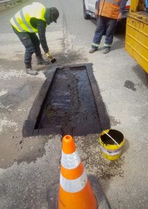 Realizaron tareas de bacheo en la Ruta Nacional Nº 40