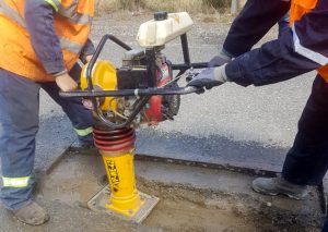 Realizaron tareas de bacheo en la Ruta Nacional Nº 40
