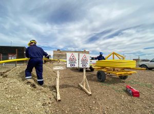 Realizaron recorrido en las obras de extensión de redes de gas en el barrio René Favaloro de Río Gallegos