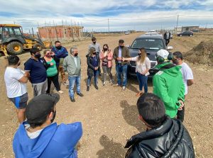 Realizaron recorrido en las obras de extensión de redes de gas en el barrio René Favaloro de Río Gallegos