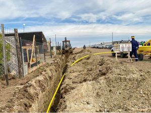 Realizaron recorrido en las obras de extensión de redes de gas en el barrio René Favaloro de Río Gallegos