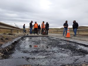 Autoridades de Vialidad Provincial supervisaron las tareas que se concretan en la Ruta Nacional Nº 40