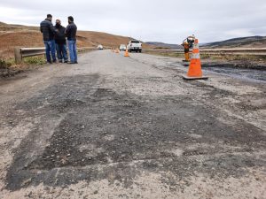 Autoridades de Vialidad Provincial supervisaron las tareas que se concretan en la Ruta Nacional Nº 40
