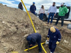 Recorrieron obras de extensión de gas en Río Gallegos