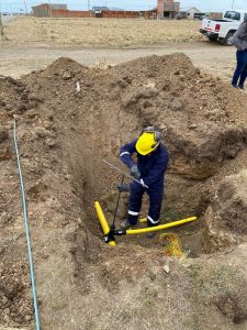 Recorrieron obras de extensión de gas en Río Gallegos