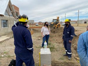 Recorrieron obras de extensión de gas en Río Gallegos
