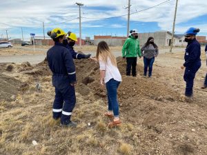 Recorrieron obras de extensión de gas en Río Gallegos
