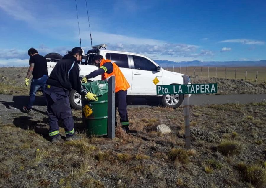 Vialidad Provincial recolectó residuos en la Ruta Nacional Nº 40