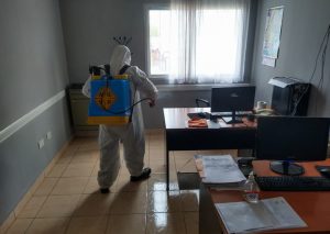 Continúa la sanitización de edificios públicos de Río Gallegos