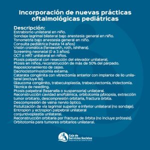 La Caja de Servicios Sociales  suma prestaciones de oftalmología pediátrica en Río Gallegos