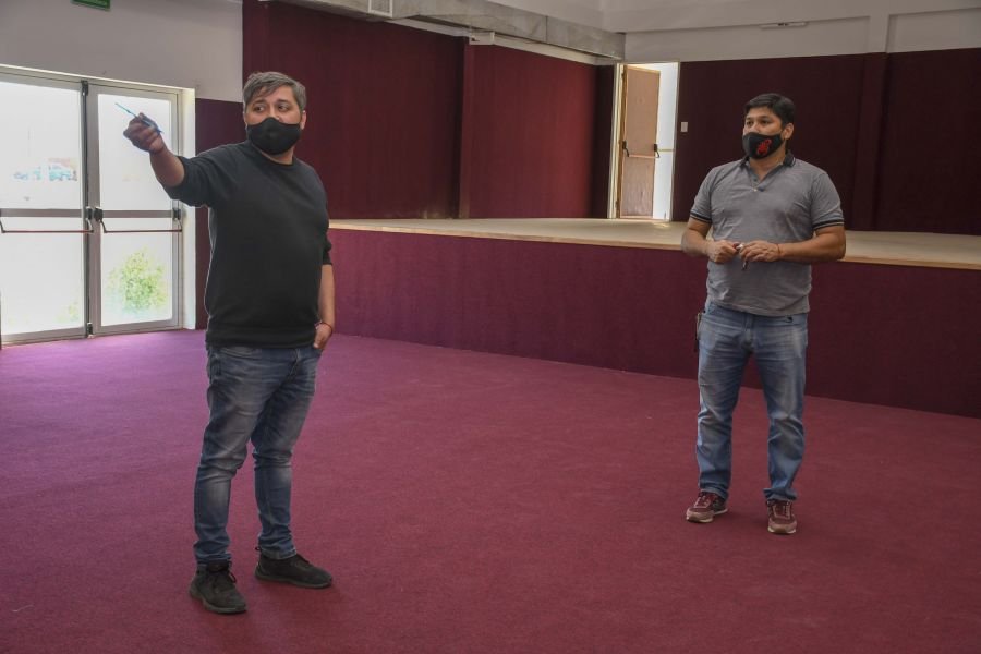Recorrieron los avances de obra del Centro Cultural de Piedra Buena