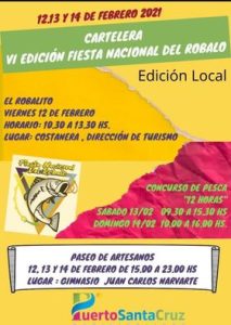 Todo listo para la VIª Fiesta Nacional del Róbalo en Puerto Santa Cruz