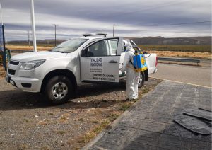 Realizaron tareas de desinfección en espacios públicos de Río Gallegos