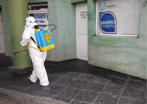 Realizaron tareas de desinfección en espacios públicos de Río Gallegos