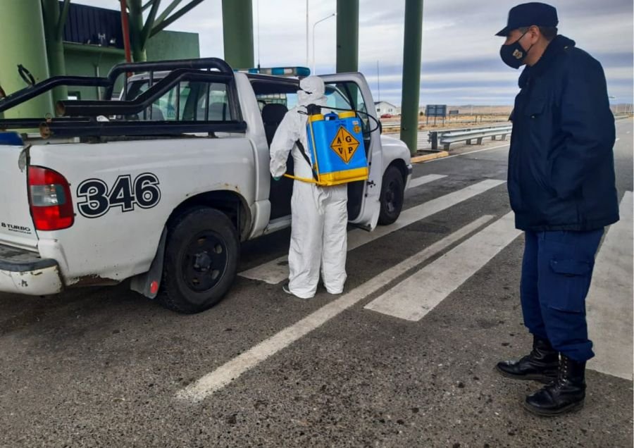 Realizaron tareas de desinfección en espacios públicos de Río Gallegos