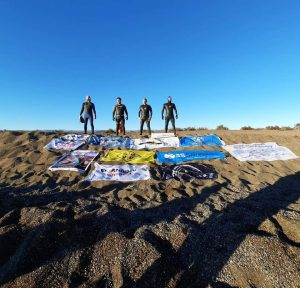 Vialidad Provincial presente en la travesía de nadadores de Santa Cruz