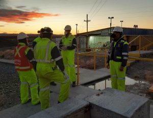 Producción participó en los controles sanitarios a las mineras