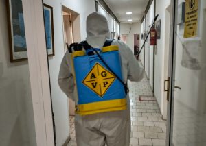 Continúan las tareas de sanitización en los edificios públicos de Río Gallegos