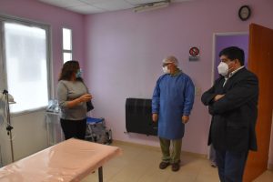García visitó el Puesto Sanitario de Fitz Roy