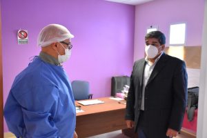 García visitó el Puesto Sanitario de Fitz Roy