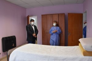 García visitó el Puesto Sanitario de Fitz Roy