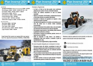 Vialidad Provincial informó el mapa del nuevo Plan Invernal 2021