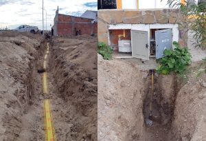 Realizan trabajos para el tendido de redes de gas en Koluel Kayke