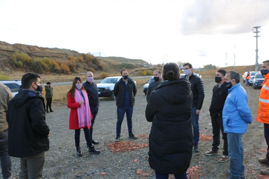 Autoridades de Producción recorrieron el predio de la nueva terminal de Río Turbio