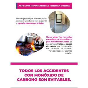 Brindan recomendaciones para prevenir accidentes por monóxido de carbono
