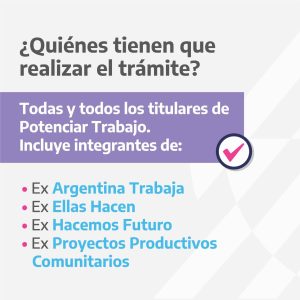 Potenciar Trabajo: comienza la actualización obligatoria de datos de titulares