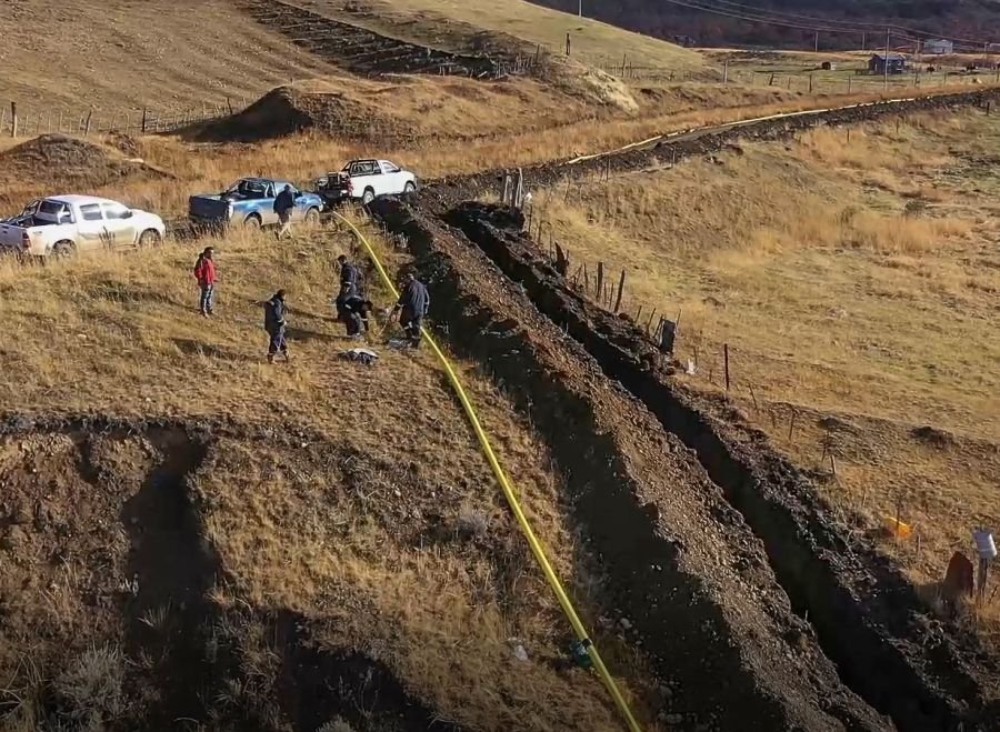 Continúan las obras de extensión de redes de gas en 28 de Noviembre