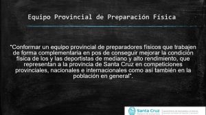 1° Encuentro del Equipo Provincial de Preparación Física