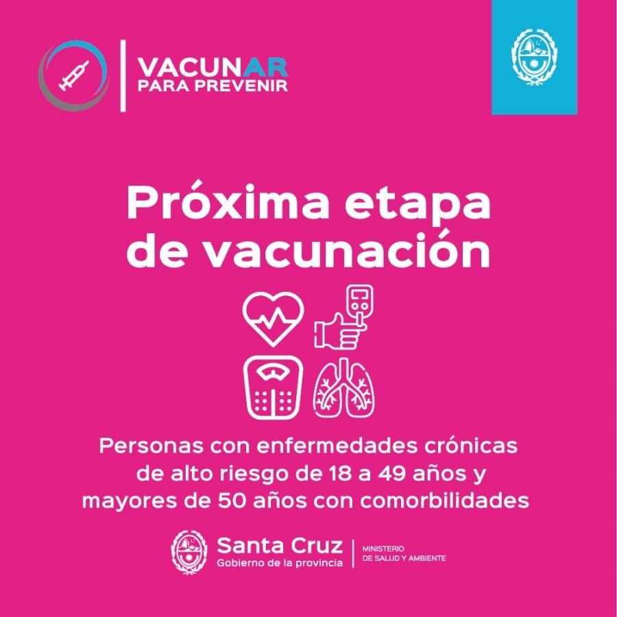 Vacunar para prevenir: Habilitan turnos para mayores de 50 con comorbilidades