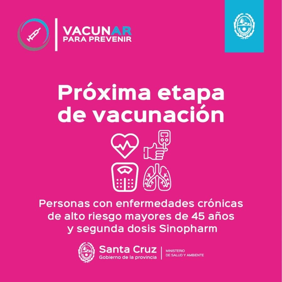 Vacunar para prevenir: Habilitan turnos para aplicar primeras y segundas dosis